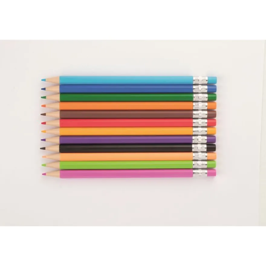 APLI Color Click - Étui de 12 porte-mines multicouleurs avec capuchons numérotés - taille-crayon et recharges.
