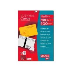 Apli DECAdry - Papier pour 100 cartes de visite 85 x 54 mm - 280 g/m² - 10 feuilles