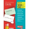Apli DECAdry - Papier pour 150 cartes de visite 85 x 54 mm - 200 g/m² - 15 feuilles