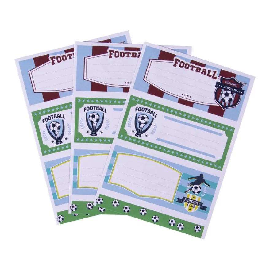 Apli Football - 9 Étiquettes scolaires - 36 x 81 mm