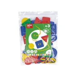 Apli Kids - 48 boutons enfilables - couleurs assorties