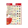 Apli Kids - 624 Gommettes étoiles métallisées - couleurs assorties (vert, rouge, bleu, jaune, lilas)