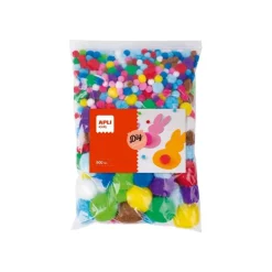 Apli Kids - 500 pompons - 500 pièces - tailles et couleurs variés