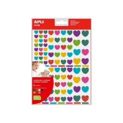 Apli Kids - 624 stickers cœurs - couleurs assorties