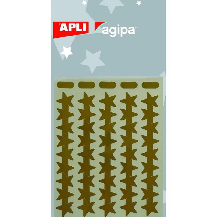 Apli Kids - Adhésif décoratif - étoiles or (3 feuilles)