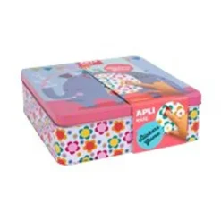 Apli Kids - Boîte métallique jeu de gommettes - éléphant