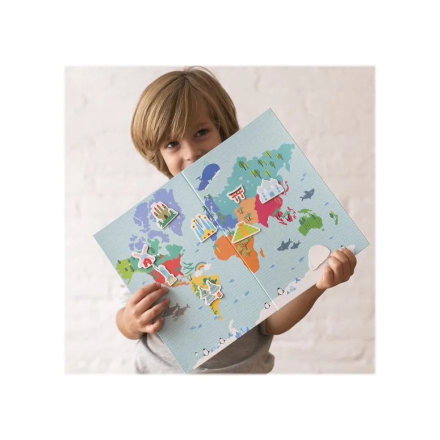 Apli Kids - Jeu magnétique Cartes du monde