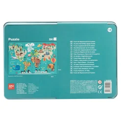 Apli Kids - Puzzle 24 pièces - map monde