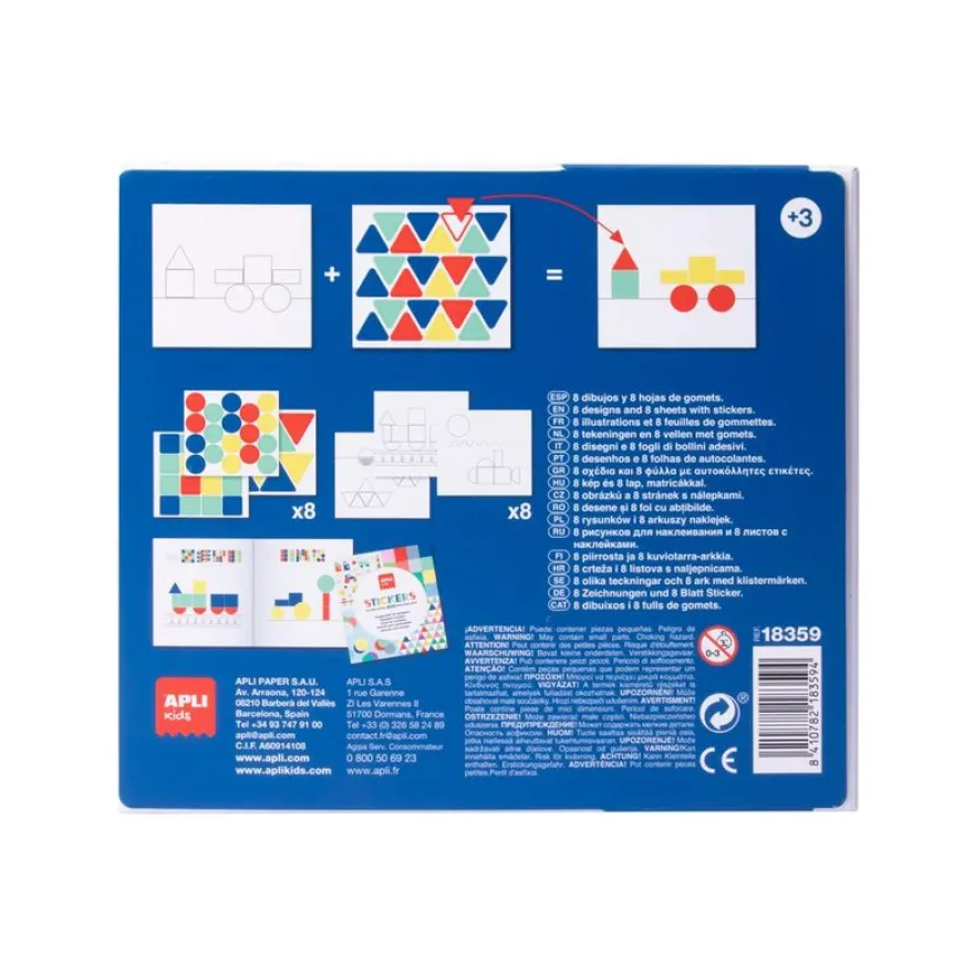 APLI kids - Stickers game geometric vehicles