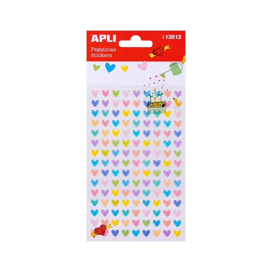 Apli Kids - Stickers résine cœurs colorés