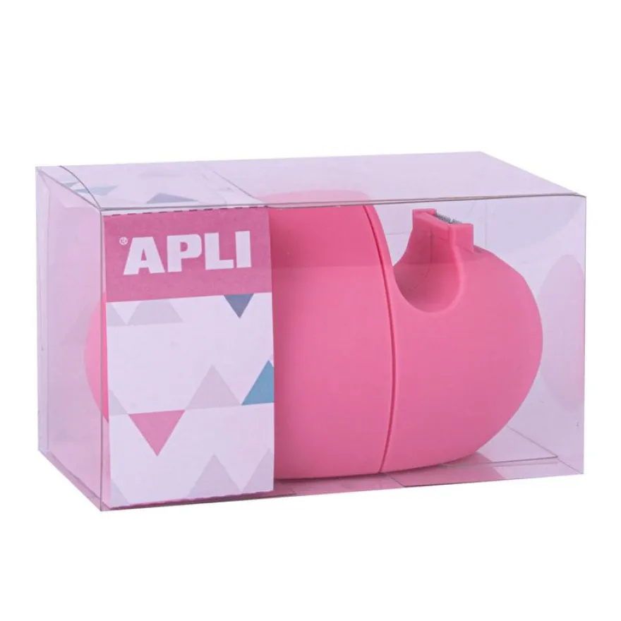 Apli Nordik - Distributeur de ruban adhésif 19 mm x 33 m - rose