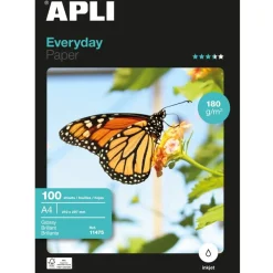 Apli Paper EVERYDAY - Papier photo brillant - A4 - 180 g/m² - 100 feuilles