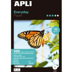 Apli Paper EVERYDAY - Papier photo brillant - 10 x 15 cm - 180 g/m² - 100 feuilles