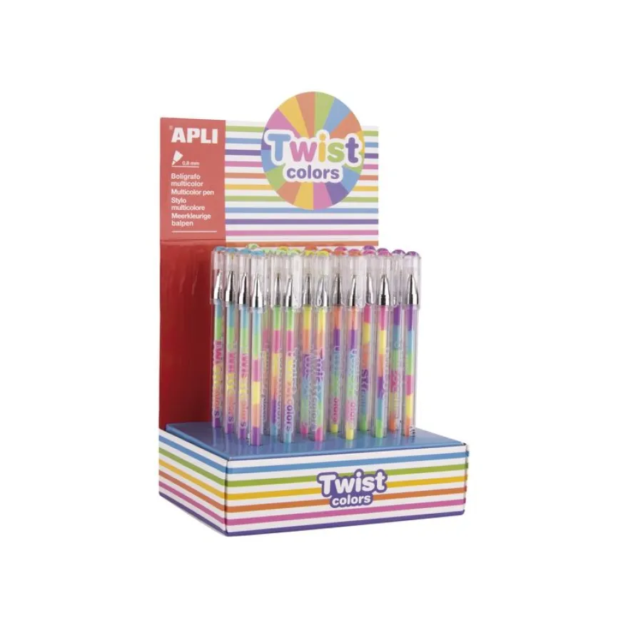 Apli Twist Colours - Stylo encre gel - disponible dans différentes couleurs