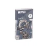 APLI Up North - Pince double clip - métal - bleu roi - pack de 15