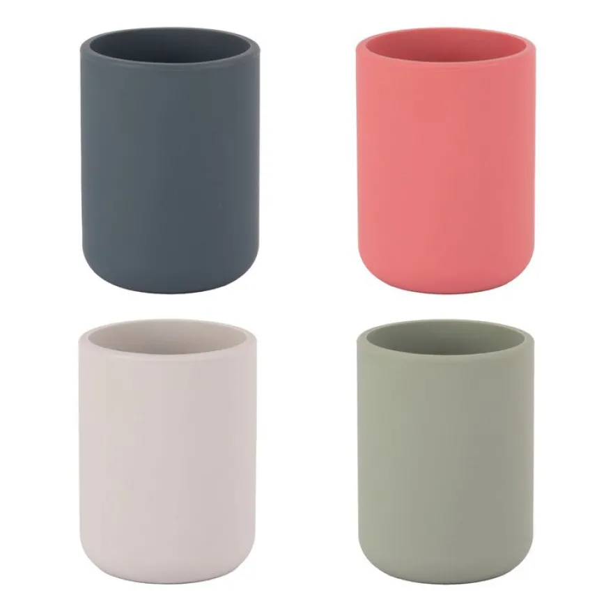 APLI Up North - Pot à crayons - silicone - Disponible dans différentes couleurs - gris-bleu, beige, rose corail, vert