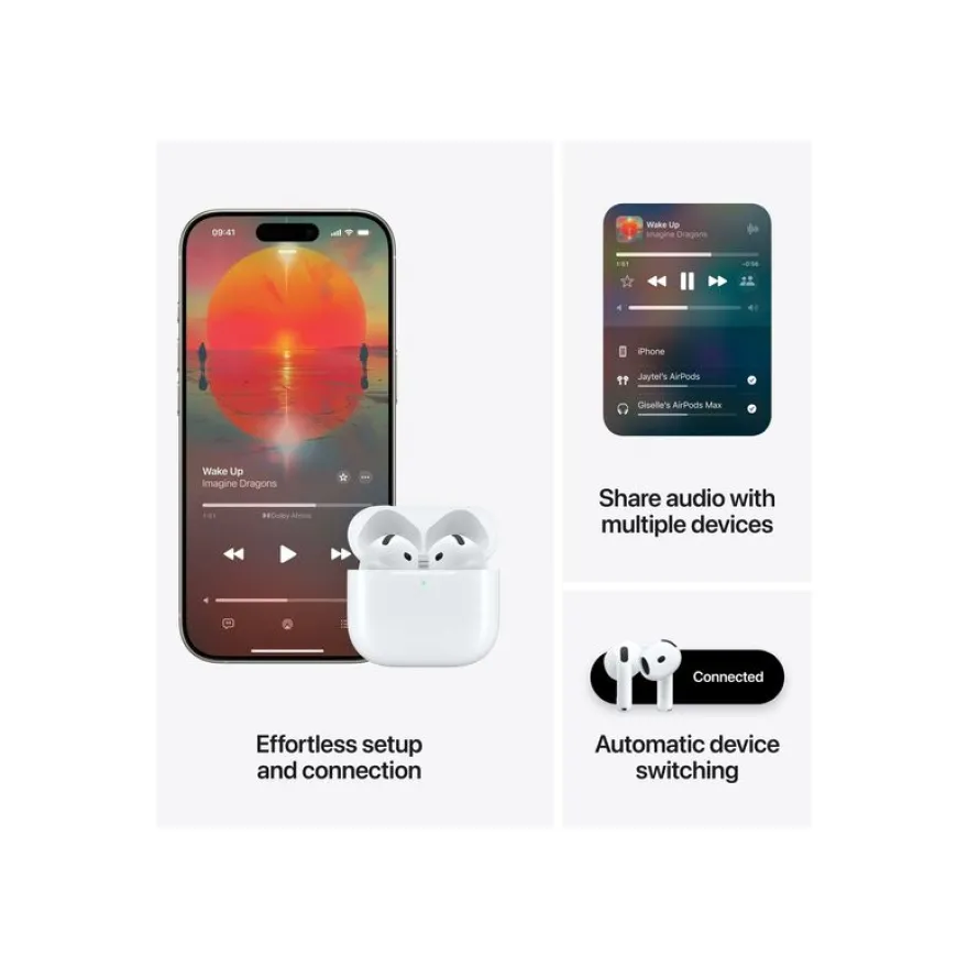 Apple AirPods 4 with Active Noise Cancellation - Écouteurs sans fil avec micro - Suppresseur de bruit actif - blanc