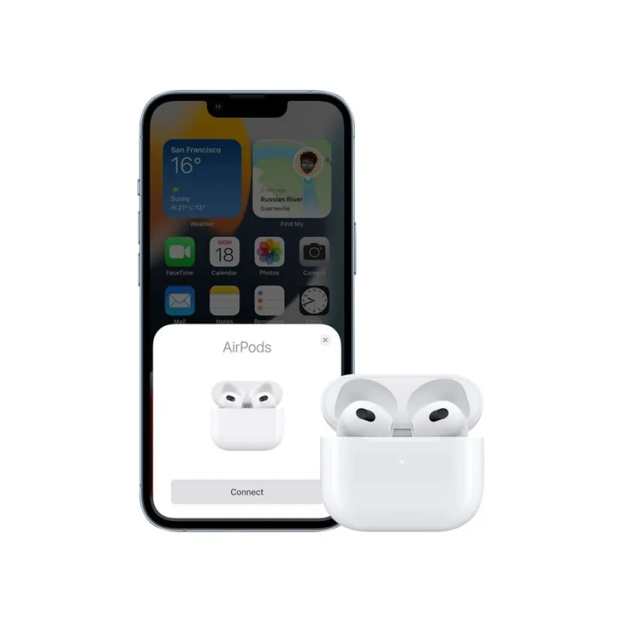 Apple AirPods 3e gen - Kit main libre - Ecouteurs sans fil avec micro - intra-auriculaire - blanc