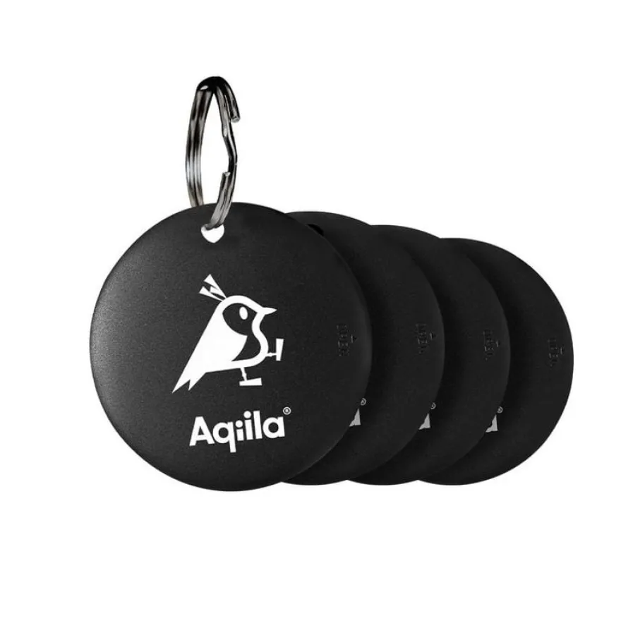 Aqiila Tagbird - 4 Trackers étanches IP67 - noir