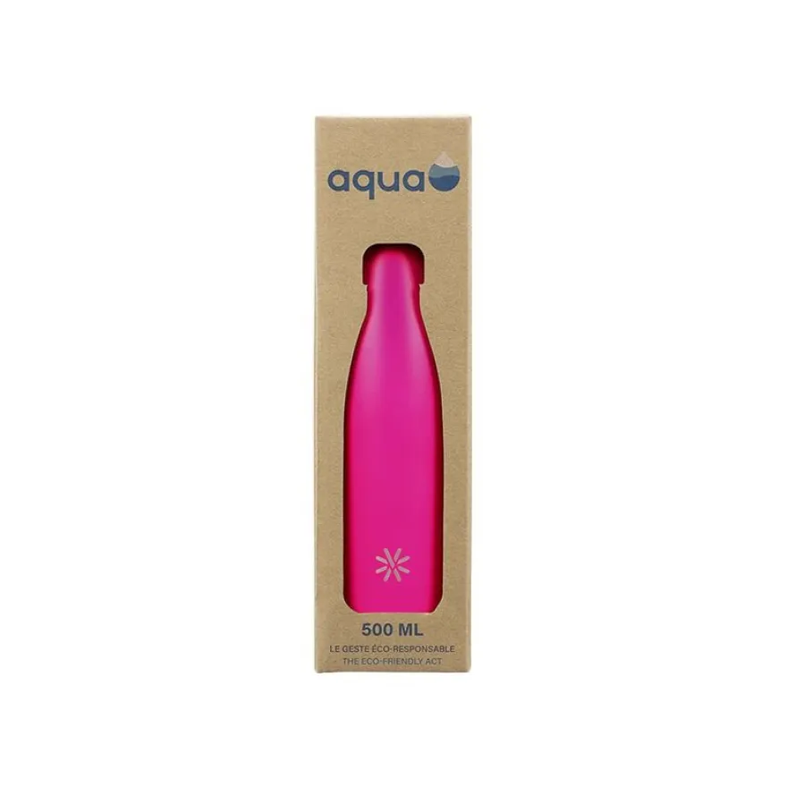 Aqua Neon - Gourde Bouteille isotherme 500 ml - double paroi - disponible dans différentes couleurs - Viquel