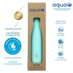 Aqua Pastel - Gourde Bouteille isotherme 500 ml - double paroi - disponible dans différentes couleurs - Viquel
