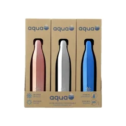 Aqua Precious Metal - Gourde Bouteille isotherme 500 ml - double paroi - disponible dans différentes couleurs - Viquel