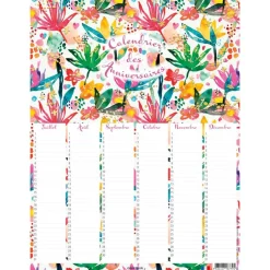 Aquarelle - calendrier anniversaires 32 × 42