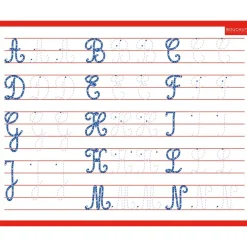 Ardoise Majuscules Cursives - 21 x 26,5 cm - Bouchut