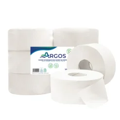 Argos - Papier toilette Mini jumbo - 12 rouleaux de 750 feuilles - 2 plis - 180m