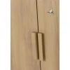 Armoire haute ITALIC - Corps anthracite - Dessus et portes imitation Chêne du bocage