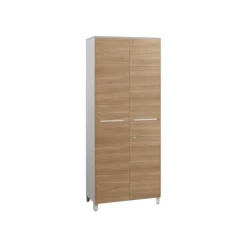 Armoire haute Sunday - L80 x H192 x P42 - 2 portes - dessus et façade chêne - SANS TOP