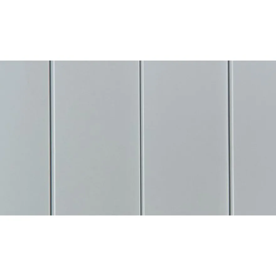Armoire mi-haute à rideau - L120 x H105 x P43 cm - corps gris clair/rideau gris clair