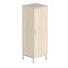 Armoire MÉTIS - 1 porte - charnière à droite - 1/2 penderie et lingerie - mélaminé/époxy - L66xP64xH183 cm