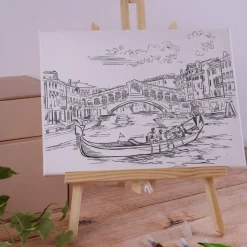 Artist Canvas Venice (toile sur chevalet avec 6 feutres)