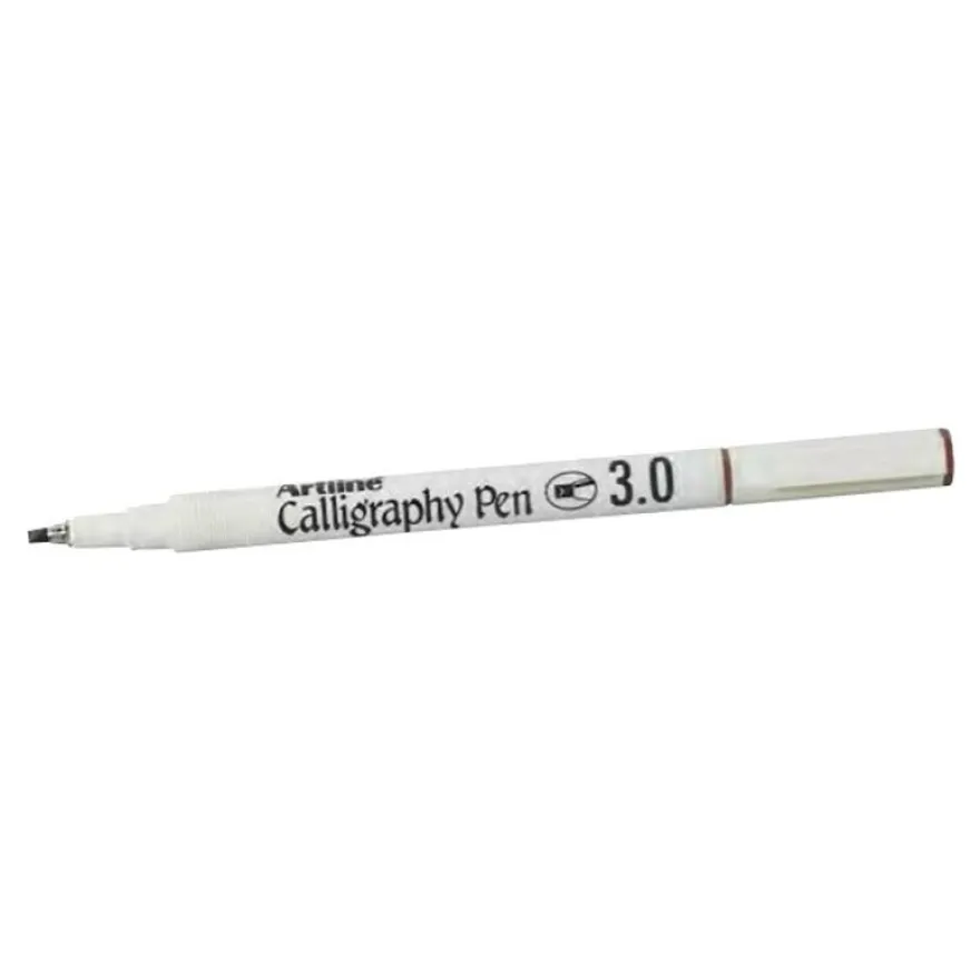 Artline - Marqueur permanent Calligraphie - pointre fibre moyenne - noir