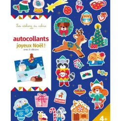 Autocollants Joyeux Noël ! avec 6 décors - pochette avec accessoires
