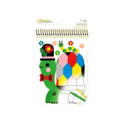 Avenue Mandarine Graffy Nimo - Livre à colorier - 150 x 255 mm - 24 feuilles / 48 pages - tortue