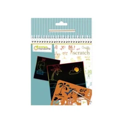 Avenue Mandarine Graffy Scratch - Jeu de cartes à gratter et de pochoirs - 400 g - 24 feuilles