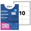 Avery - 50 Badges à pince avec épingle + 50 étiquettes imprimables - 54 x 90 mm