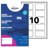 Avery - 200 badges adhésifs - pour étiquettes laser - 80 x 50 mm