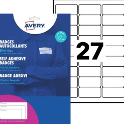 Avery - 540 Badges autocollants textile - 29,6 x 63,5 mm