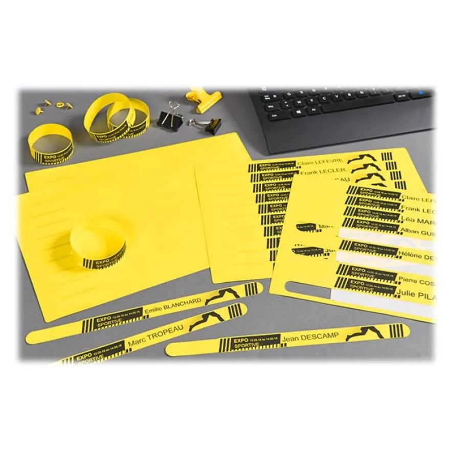 Avery - 50 bracelets indéchirables - 18 x 265 mm - jaune
