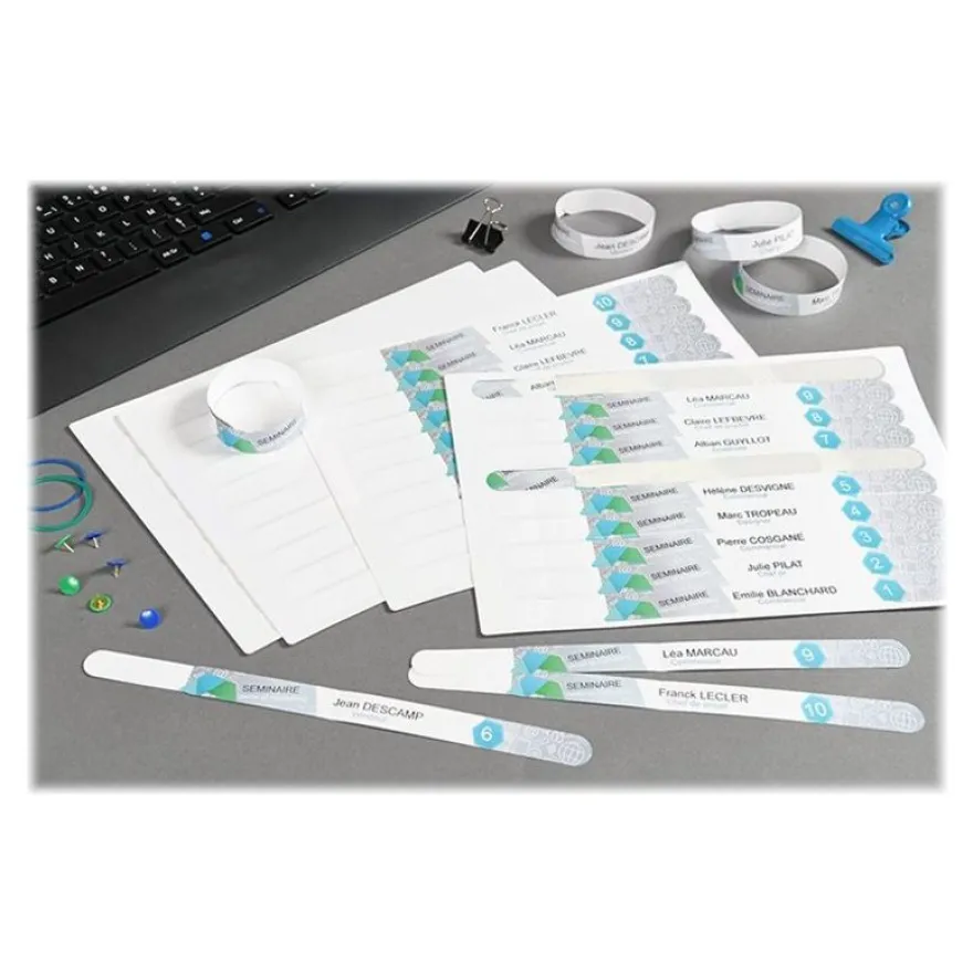 Avery - 50 bracelets indéchirables - 18 x 265 mm - blanc