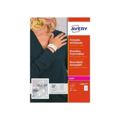 Avery - 50 bracelets indéchirables - 18 x 265 mm - blanc