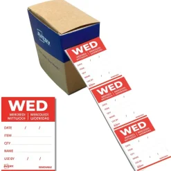Avery - 1000 Etiquettes Jour Simples - MERCREDI - 25x25mm - Amovibles