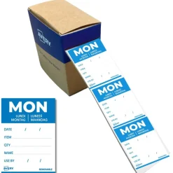 Avery - 1000 Etiquettes Jour Simples - LUNDI - 25x25mm - Amovibles