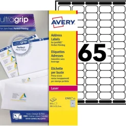 Avery - 975 Mini Étiquettes adresse blanches - 38,1 x 21,2 mm - Impression laser - réf L7651-15