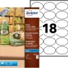 Avery - 180 Étiquettes adhésives ovales blanches - 42,3 x 63,5 mm - réf J8102-10