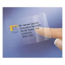 Avery - 525 Étiquettes adresse transparentes - 63,5 x 38,1 mm - Impression laser - réf L7560-25