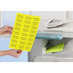 Avery - 1625 Étiquettes amovibles jaune fluo - 38,1 x 21,2 mm - Impression laser - réf L7651Y-25